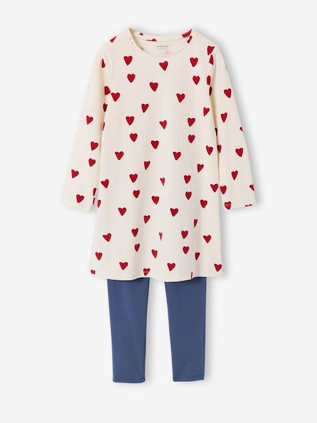 Lot de 2 pyjamas chemises de nuit legging bleu 3 - vertbaudet enfant 