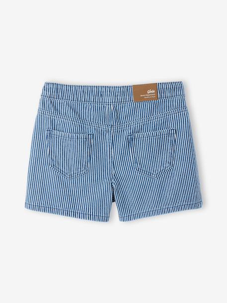 Jupe short fille rayée rayé bleu 2 - vertbaudet enfant 
