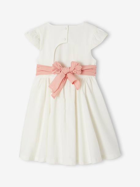 Robe fête patineuse nœud blanc+vert sauge 5 - vertbaudet enfant 