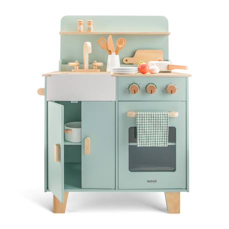 Kitchenette en bois pour enfant Gris+Rose+Vert 15 - vertbaudet enfant 