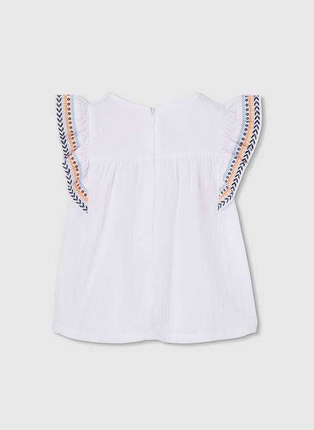 Blouse fille Blanc 2 - vertbaudet enfant 