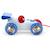 Voiture de course à tirer Blanc 3 - vertbaudet enfant 