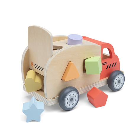 Camion de tri des formes Rouge 2 - vertbaudet enfant 