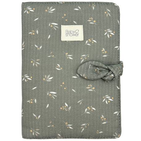 Protège carnet de santé knot misty woods Vert, écru, jaune 1 - vertbaudet enfant 