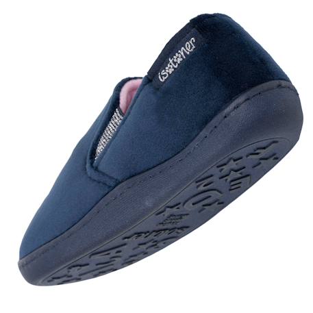 Chaussons mocassins velours, maintien souple, facile à enfiler, semelle flexible Marine 5 - vertbaudet enfant 