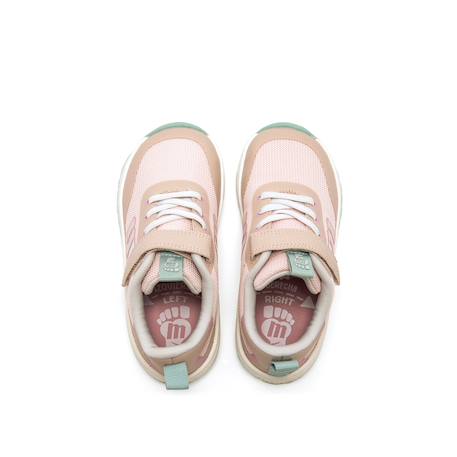 Sneakers filles textile lacets- fermeture adhésive barefoot Blue clair+Pink+Rose+Vert menthe 8 - vertbaudet enfant 