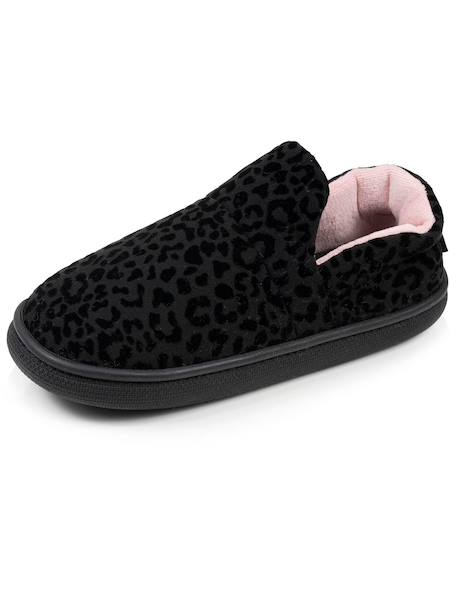 Chaussons charentaises suédine semelle bloup extra confort Ivoire+Noir 12 - vertbaudet enfant 