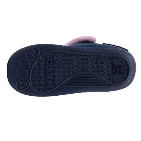 Chaussons bottillons microvelours maintien renforcé, fermeture scratch, simple à enfiler Marine 4 - vertbaudet enfant 