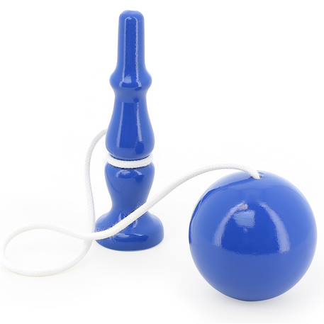 Bilboquet en bois massif Beige+Bleu+Jaune+Rouge 4 - vertbaudet enfant 
