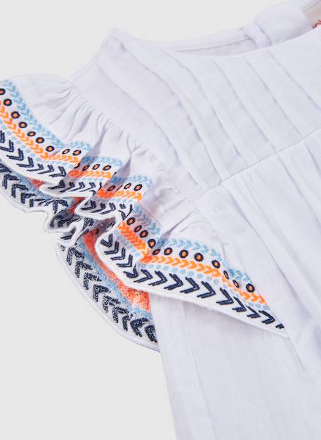 Blouse fille Blanc 3 - vertbaudet enfant 