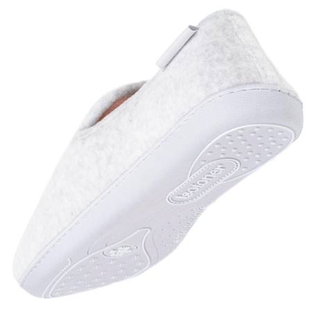 Chaussons charentaises velours semelle ergonomique mousse à mémoire forme Gris chiné+Léopard beige 5 - vertbaudet enfant 