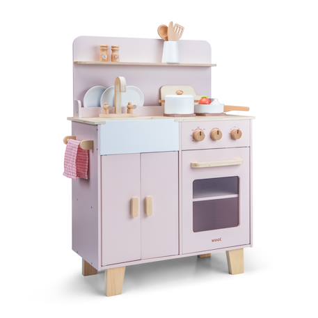 Kitchenette en bois pour enfant Gris+Rose+Vert 8 - vertbaudet enfant 