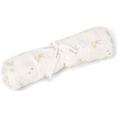 Puériculture-Matelas, accessoires de lange-Lange xl en gaze de coton little goose (120 x 120 cm)