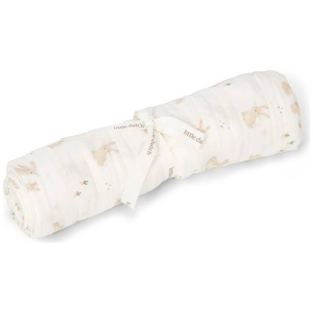 Lange xl en gaze de coton little goose (120 x 120 cm) Blanc, beige+Ecru, marron, orange 5 - vertbaudet enfant 