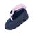 Chaussons bottillons microvelours maintien renforcé, fermeture scratch, simple à enfiler Marine 5 - vertbaudet enfant 