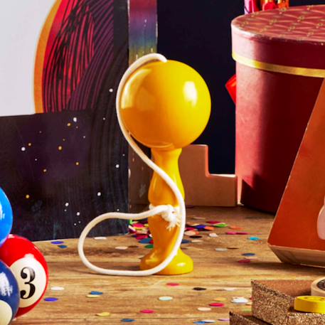 Bilboquet en bois massif Beige+Bleu+Jaune+Rouge 7 - vertbaudet enfant 