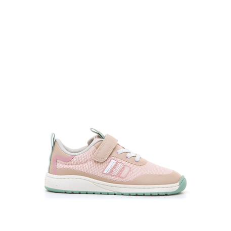 Sneakers filles textile lacets- fermeture adhésive barefoot Blue clair+Pink+Rose+Vert menthe 7 - vertbaudet enfant 