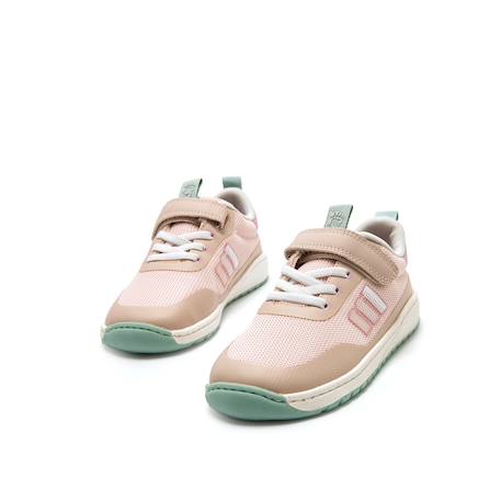 Sneakers filles textile lacets- fermeture adhésive barefoot Blue clair+Pink+Rose+Vert menthe 12 - vertbaudet enfant 