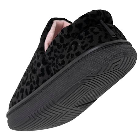 Chaussons charentaises suédine semelle bloup extra confort Ivoire+Noir 11 - vertbaudet enfant 