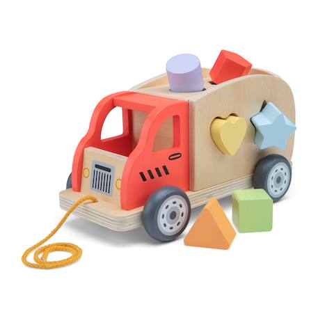 Camion de tri des formes Rouge 4 - vertbaudet enfant 