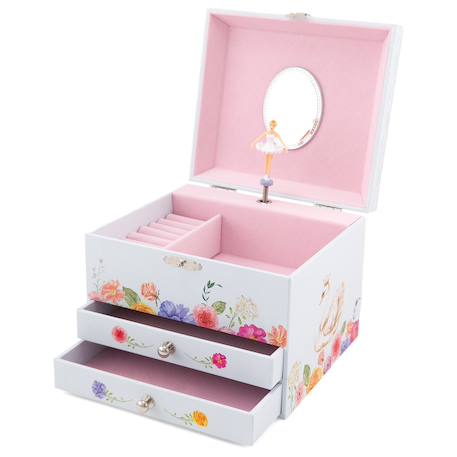Coffre à bijoux musical ballerine Blanc 1 - vertbaudet enfant 