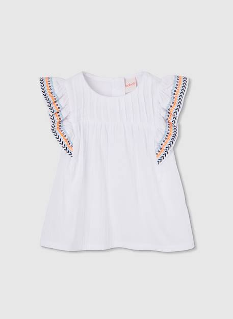 Blouse fille Blanc 1 - vertbaudet enfant 