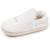 Chaussons charentaises suédine semelle bloup extra confort Ivoire+Noir 1 - vertbaudet enfant 