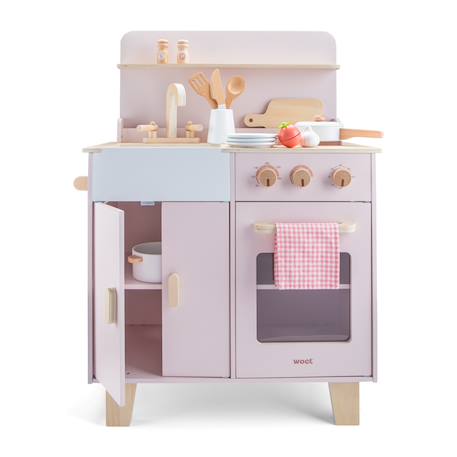 Kitchenette en bois pour enfant Gris+Rose+Vert 9 - vertbaudet enfant 