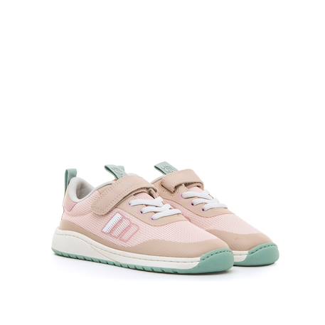 Sneakers filles textile lacets- fermeture adhésive barefoot Blue clair+Pink+Rose+Vert menthe 10 - vertbaudet enfant 