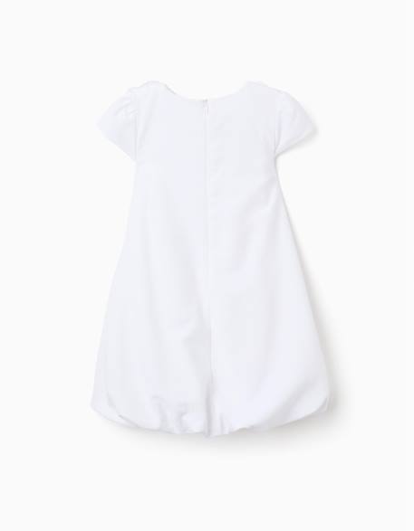 Robe en coton à effet ballon Blanc 2 - vertbaudet enfant 