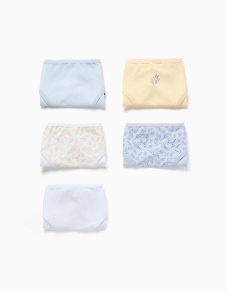 Fille-Lot de 5 culottes en coton à imprimés floraux