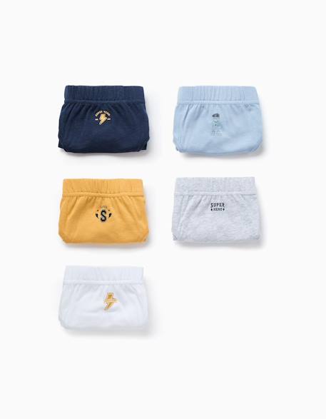 Garçon-Lot de 5 slips en coton à imprimés super-héros