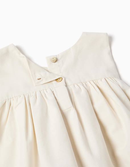 Robe sans manches évasée avec fleurs brodées Blanc 3 - vertbaudet enfant 