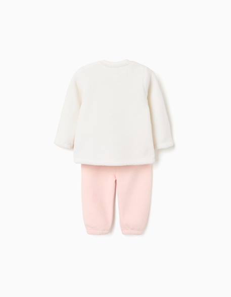 Pyjama en polaire corail avec imprimé minnie Blanc 2 - vertbaudet enfant 