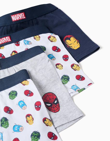 Lot de 4 boxers à imprimés avengers Multicolore 3 - vertbaudet enfant 