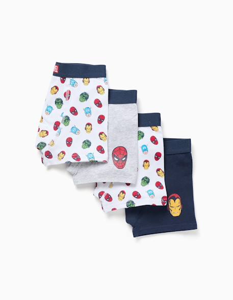 Lot de 4 boxers à imprimés avengers Multicolore 1 - vertbaudet enfant 
