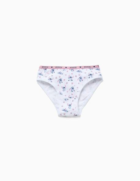 Lot de 5 culottes en coton avec imprimés stitch Blanc 2 - vertbaudet enfant 