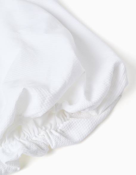 Robe en coton à effet ballon Blanc 4 - vertbaudet enfant 