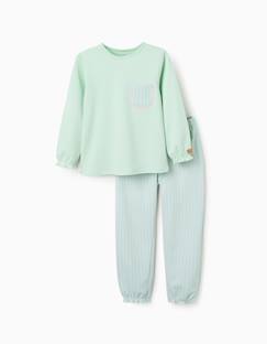 Pyjama en coton à manches longues et rayures  - vertbaudet enfant