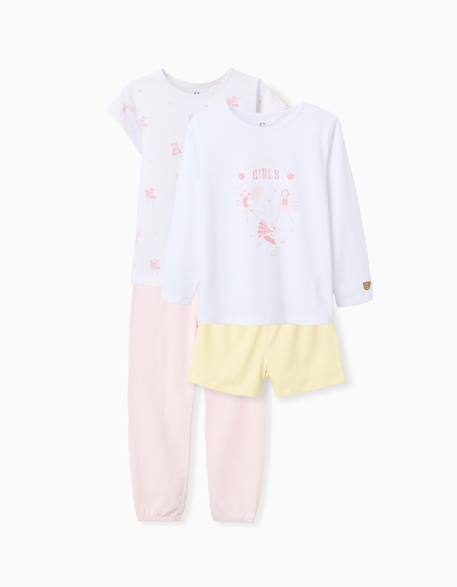 Fille-Lot de 2 pyjamas en coton avec imprimés