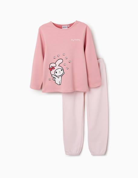 Pyjama en coton à manches longues et imprimé my melody Rose clair 1 - vertbaudet enfant 