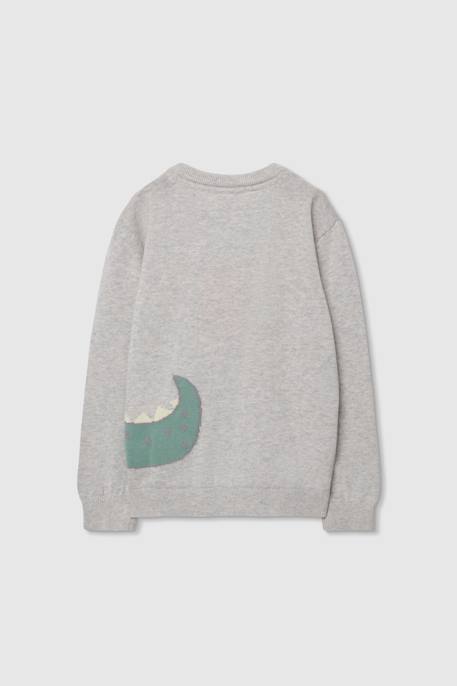 Pull enfant coton crocodile Gris 2 - vertbaudet enfant 