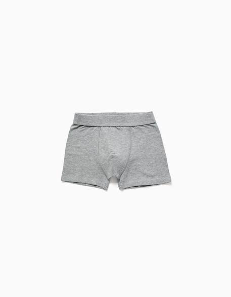 Lot de 4 boxers en coton unis/rayés Multicolore 2 - vertbaudet enfant 