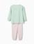 Pyjama en velours à volants et imprimés Vert clair 2 - vertbaudet enfant 