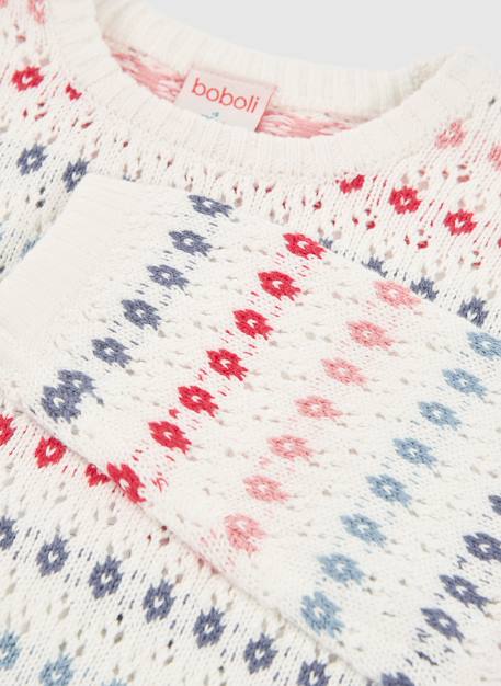 Pull fille coton Blanc 3 - vertbaudet enfant 