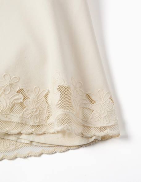 Robe sans manches évasée avec fleurs brodées Blanc 4 - vertbaudet enfant 