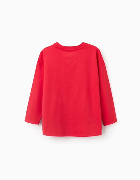 T-shirt en coton à manches longues et imprimé avengers Rouge 2 - vertbaudet enfant 