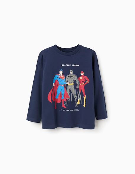 Garçon-T-shirt en coton avec imprimé justice league