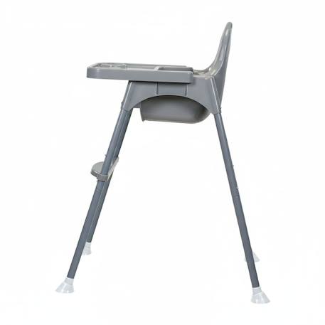Chaise haute basic pro Blanc+Gris 11 - vertbaudet enfant 