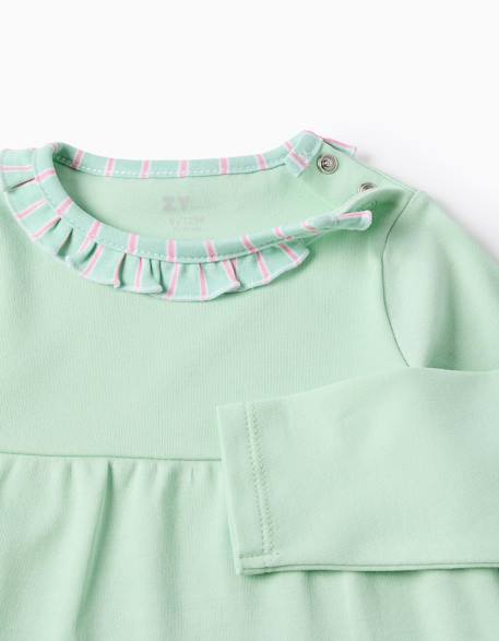 Pyjama long à rayures Vert clair 3 - vertbaudet enfant 